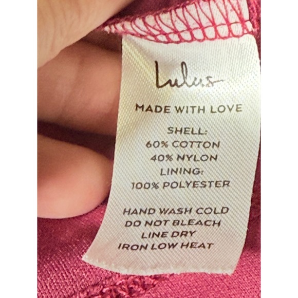 Lulus Dress Size M Remarkable‎ Fuchsia Lace Short Sleeve Mock Neck Midi 🩷🩷 - Picture 13 of 14